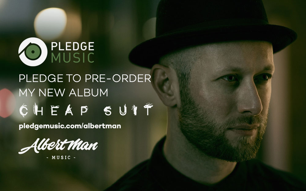 Cheap Suit album Pledge Music campaign banner