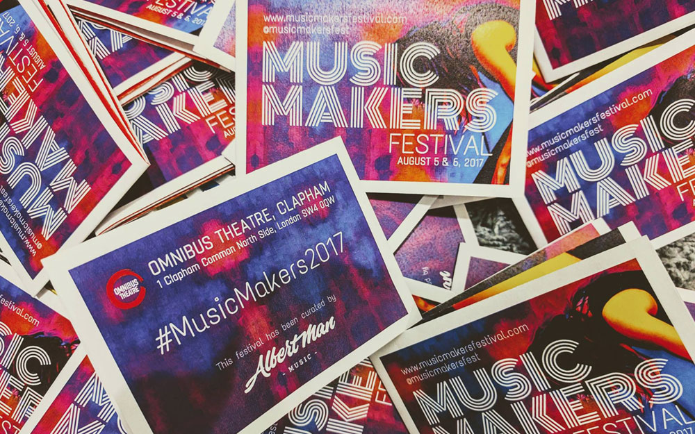 Music Makers Festival foldable programme booklet