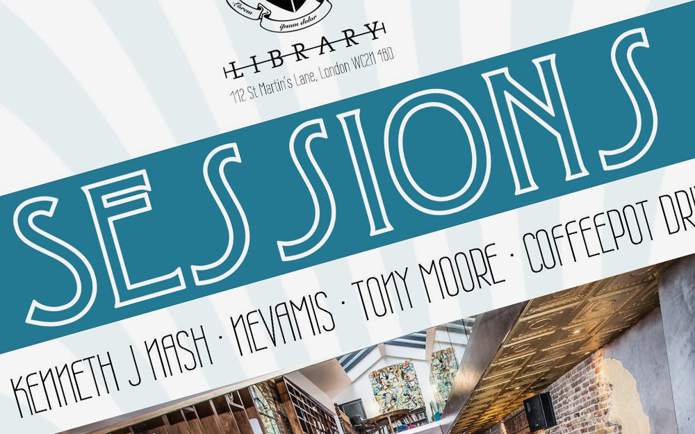 Library Sessions main poster design