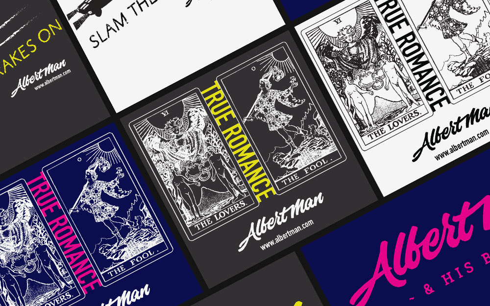 Slam The Brakes On sticker design including 'True Romance' artwork designs