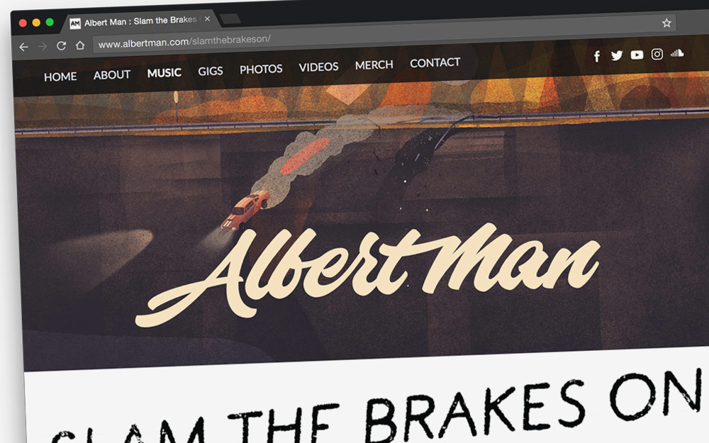 Slam The Brakes On webpage