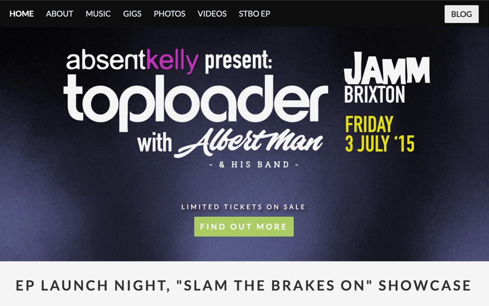 Albert Man homepage July 2015