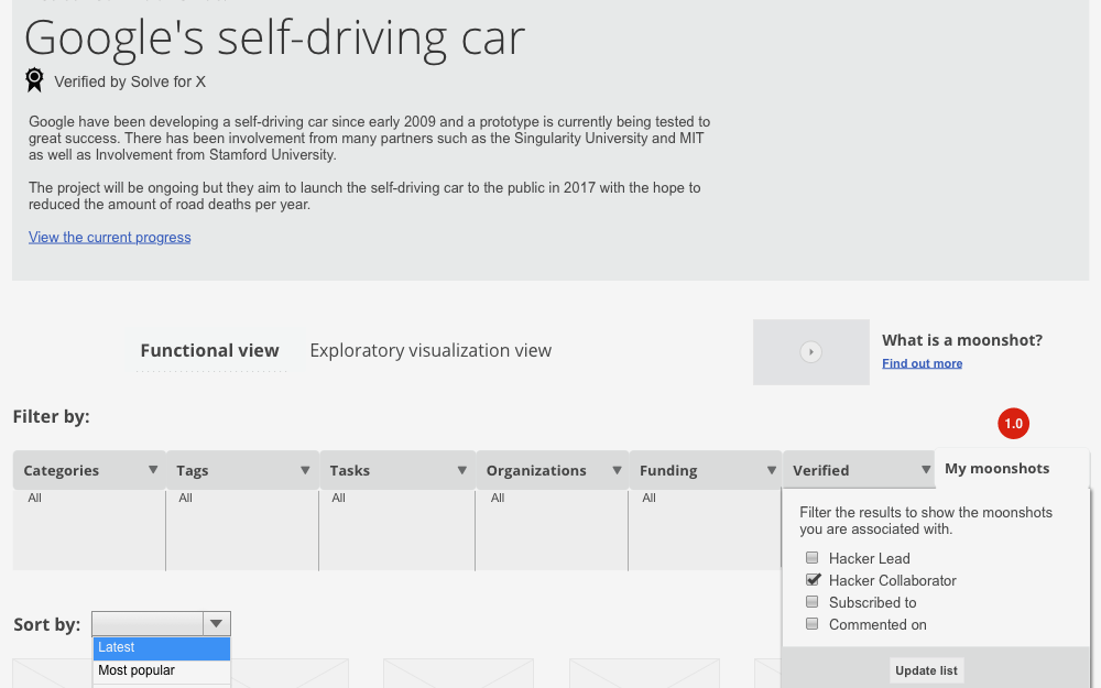 Solve for [X] Moonshots wireframe
