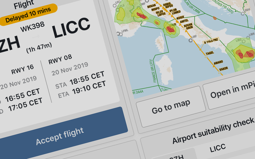 mBriefing Dashboard, iPad landscape, compact version, light mode
